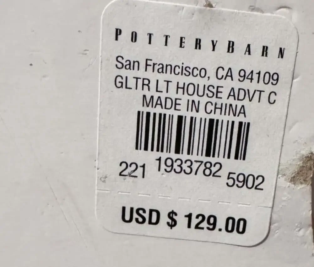 POTTERY BARN Advent Calendar Lit Glitter Houses Holiday Christmas  24